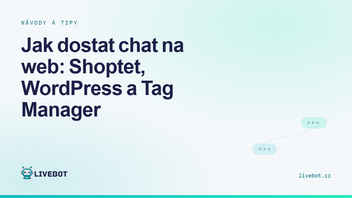 Grafická karta článku s titulkem Jak dostat chat na web